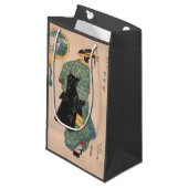 Japanische Kimono Frau: Ukiyo-e Woodblock Print Kleine Geschenktüte (Vorderseite Schrägansicht)