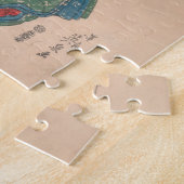 Japanische Kimono Frau: Ukiyo-e Woodblock Print Puzzle (Seite)