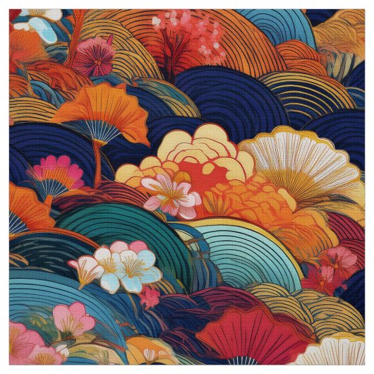 Japanische Kimono-inspirierte Ware Stoff (Muster)