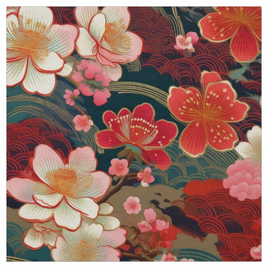 Japanische Kimono-inspirierte Ware Stoff (Muster)