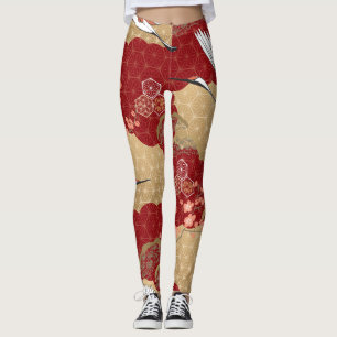 Japanische Kimono-Kirschblüten Leggings