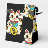 Japanische Kimono Muster Gunst Box maneki neko Geschenkschachtel (Rückseite)