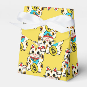 Japanische Kimono Muster Gunst Box maneki neko Geschenkschachtel
