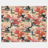Japanische Kimono-Musterdecke Fleecedecke (Vorderseite (Horizontal))