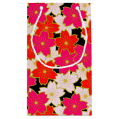 Japanische Kimonomuster Geschenktasche KIRSCHBLÜTE Kleine Geschenktüte (Rückseite)