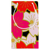 Japanische Kimonomuster Geschenktasche KIRSCHBLÜTE Kleine Geschenktüte (Rückseite)
