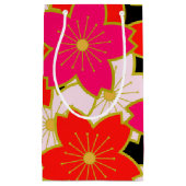 Japanische Kimonomuster Geschenktasche KIRSCHBLÜTE Kleine Geschenktüte (Vorderseite)