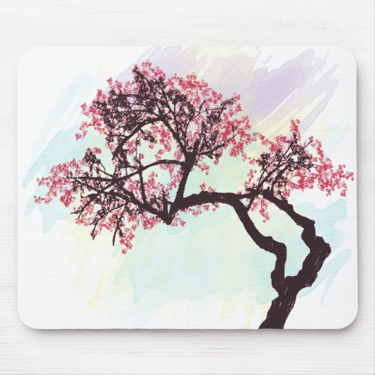 Japanische Kirschbaum-Blüte Mousepad (Vorne)