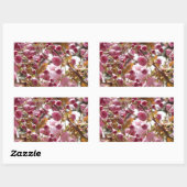 Japanische Kirschbaume Rechteckiger Aufkleber (Blatt)