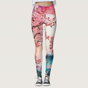 Japanische Kirschblüte Landschaft Sakura Leggings