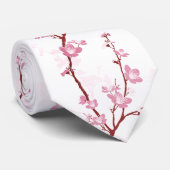 Japanische Kirschblüte, leichte rosa Blume, girly, Krawatte (Gerollt)