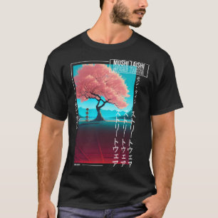 Japanische Kirschblüte Streetwear Ästhetische Mode T-Shirt