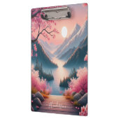 Japanische Kirschblüten Bergwald Landschaft Klemmbrett (Links)