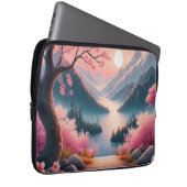 Japanische Kirschblüten Bergwald Landschaft Laptopschutzhülle (Vorne Rechts)