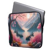 Japanische Kirschblüten Bergwald Landschaft Laptopschutzhülle (Vorderseite Links)