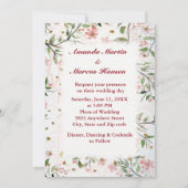 Japanische Kirschblüten-Blume Hochzeit Einladung (Vorderseite)