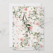 Japanische Kirschblüten-Blume Hochzeit Einladung (Rückseite)