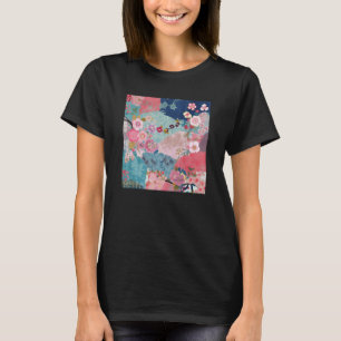 Japanische Kirschblüten-Blume Rosa Sakura Floral T-Shirt