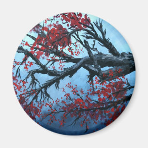 japanische Kirschblüten-Blumenbaum-Orientale-Kuns Magnet