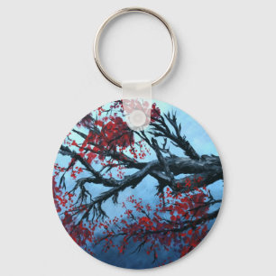 japanische Kirschblüten-Blumenbaum-Orientale-Kuns Schlüsselanhänger