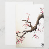 Japanische Kirschblüten Briefpapier (Vorne/Hinten)
