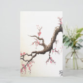Japanische Kirschblüten Briefpapier (Stehend Vorderseite)