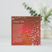 Japanische Kirschblüten-Einladung 02 Einladung (Stehend Vorderseite)