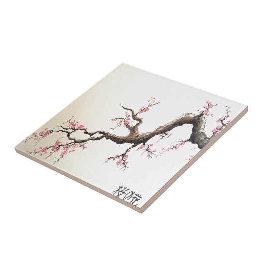 Japanische Kirschblüten Fliese (Seite)