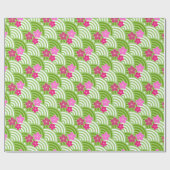 Japanische Kirschblüten Geschenkpapier (Flach)