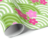 Japanische Kirschblüten Geschenkpapier (Rolleneckpunkt)