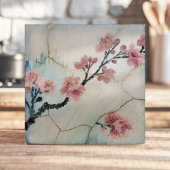Japanische Kirschblüten-Kintsugi Fliese