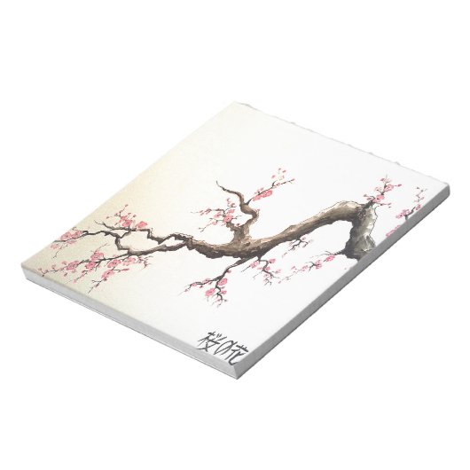Japanische Kirschblüten Notizblock (Rotiert)