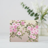 Japanische Kirschblüten Postkarte (Stehend Vorderseite)