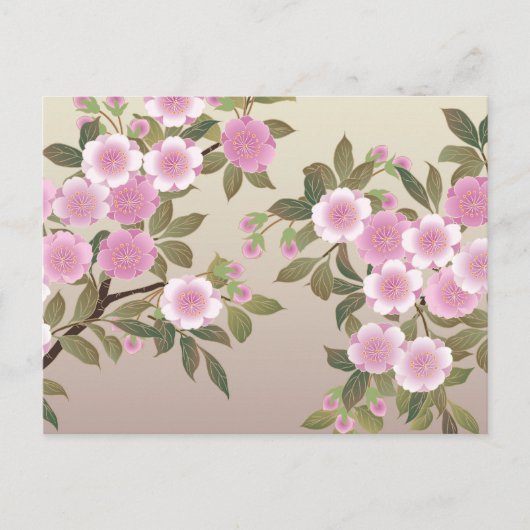 Japanische Kirschblüten Postkarte (Vorderseite)
