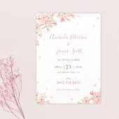 Japanische Kirschblüten Save the Date Hochzeit Einladung