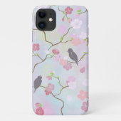Japanische Kirschblüten und Vögel | iPhone Case (Rückseite)