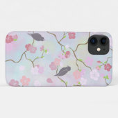 Japanische Kirschblüten und Vögel | iPhone Case (Rückseite (Horizontal))