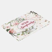 Japanische Kirsche blüht Blume mit Beileid Gästebuch (Ecke)