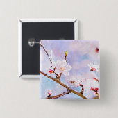 Japanische Kirsche - Sakura in Bloom Button (Vorne & Hinten)