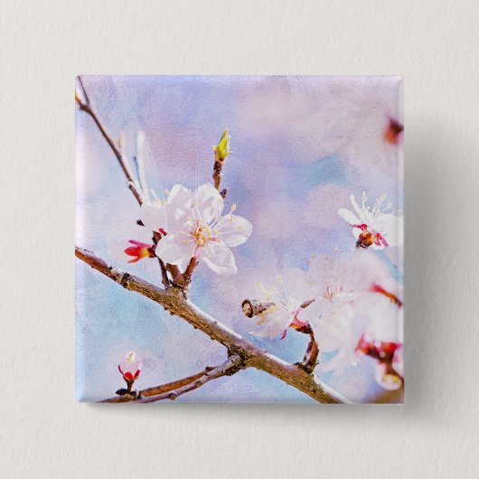 Japanische Kirsche - Sakura in Bloom Button (Vorderseite)