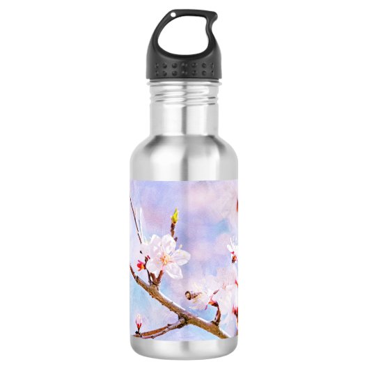 Japanische Kirsche - Sakura in Bloom Edelstahlflasche (Vorderseite)
