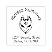 Japanische Kitsune Fox Mask Arch-Adresse Permastempel (Design)