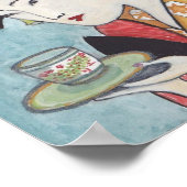 Japanische Klassik Geisha Lady Art Poster (Ecke)