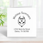 Japanische Kochnische Fox Maske-Adresse Gummistempel