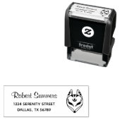 Japanische Kochnische Fox Maske-Adresse Permastempel (Beispiel)