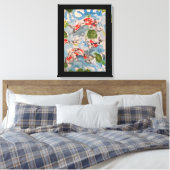 Japanische Koi Aquarell Print Leinwand 18x24 (Insitu (Schlafzimmer))