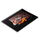 Japanische Koi Fische und Blume Notizblock (Linke Seite)
