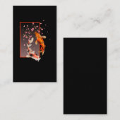 Japanische Koi Fische und Blume Visitenkarte (Vorne/Hinten)