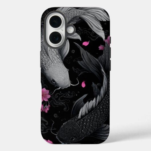 Japanische Koi Fish Dunkle Mode Case-Mate iPhone Hülle (Rückseite)