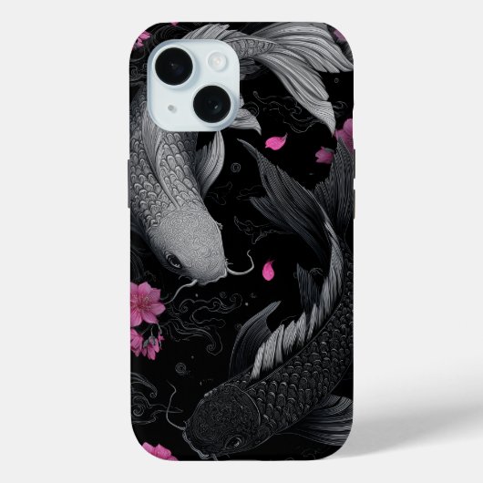 Japanische Koi Fish Dunkle Mode Case-Mate iPhone Hülle (Rückseite)